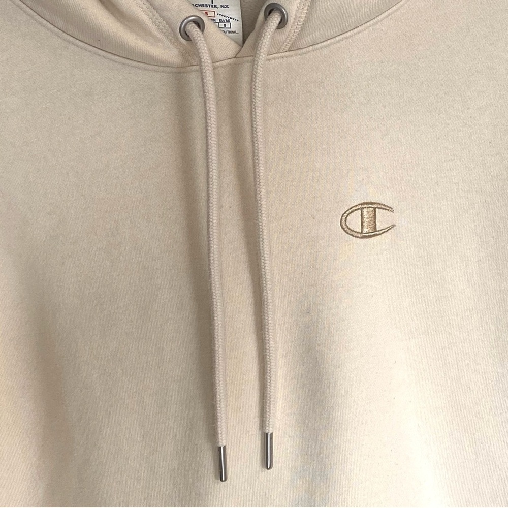 Champion Cream Hoodie Unisex Size S - Picture 3 of 7